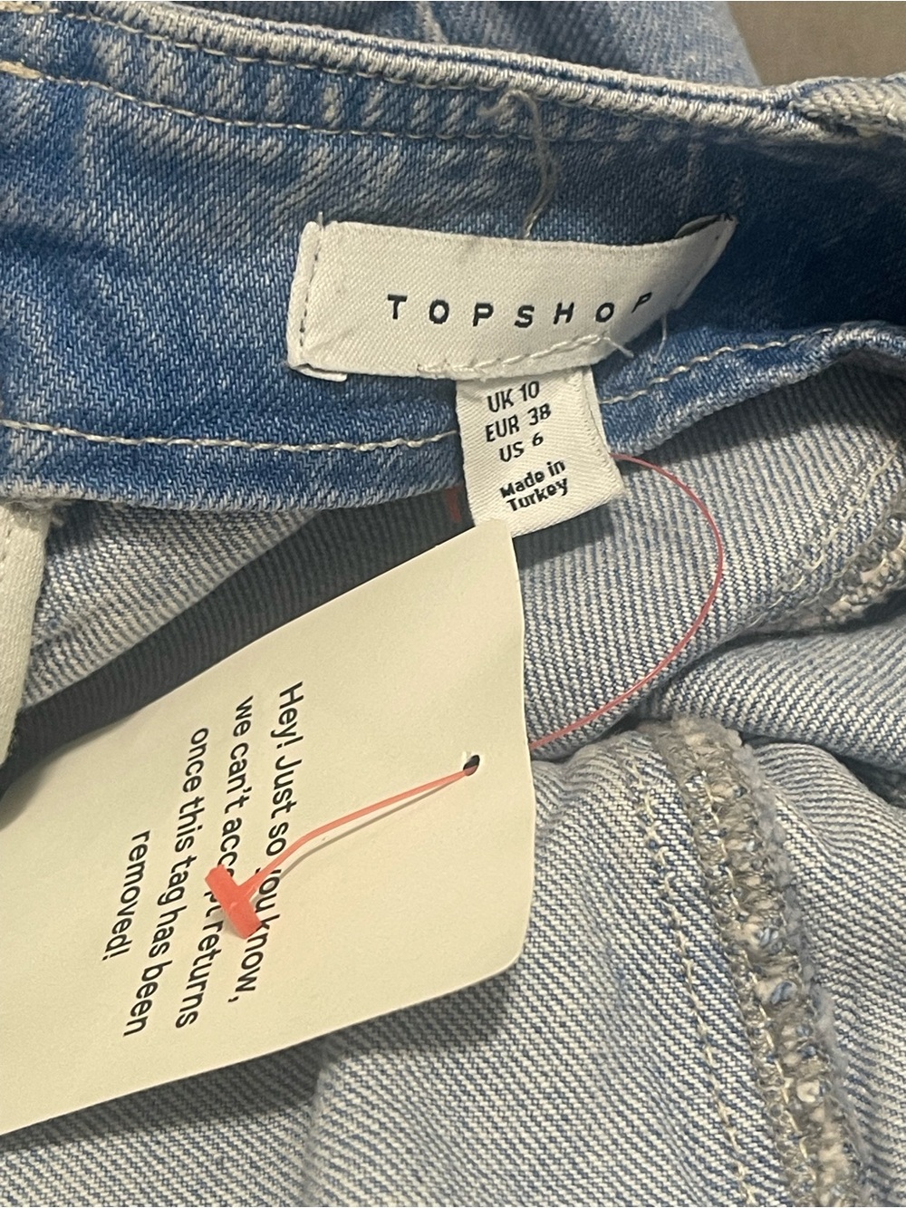 Brand New Topshop Denim dropped Waist Midi Dress Size 6 - Picture 6 of 8